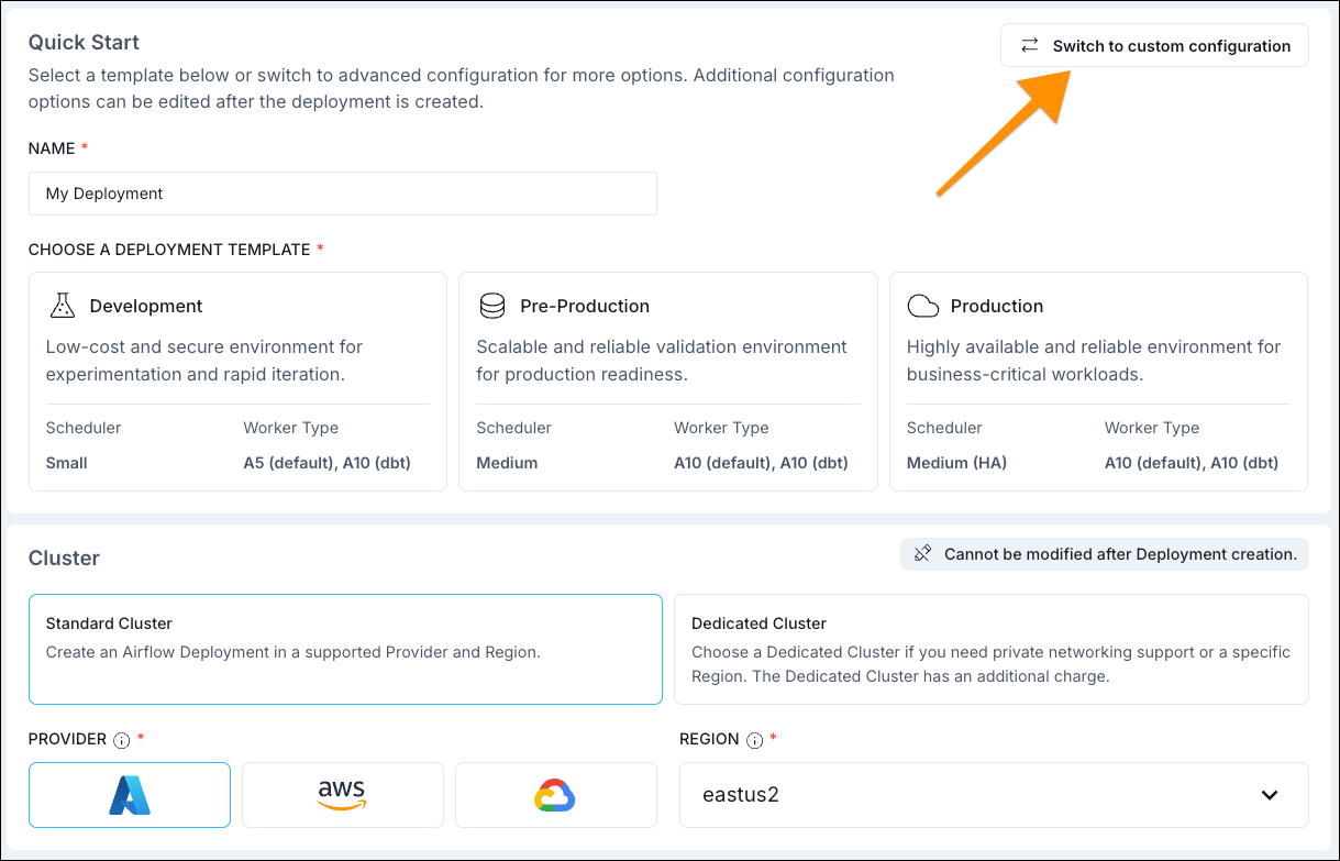 Выбор исполнителя в Astro UI