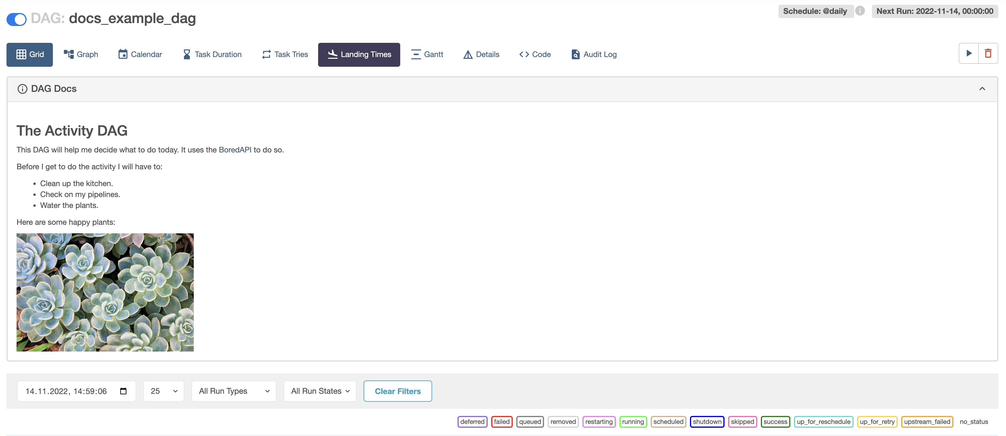 Баннер DAG Docs в Grid