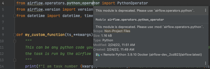 Устаревший импорт в PyCharm